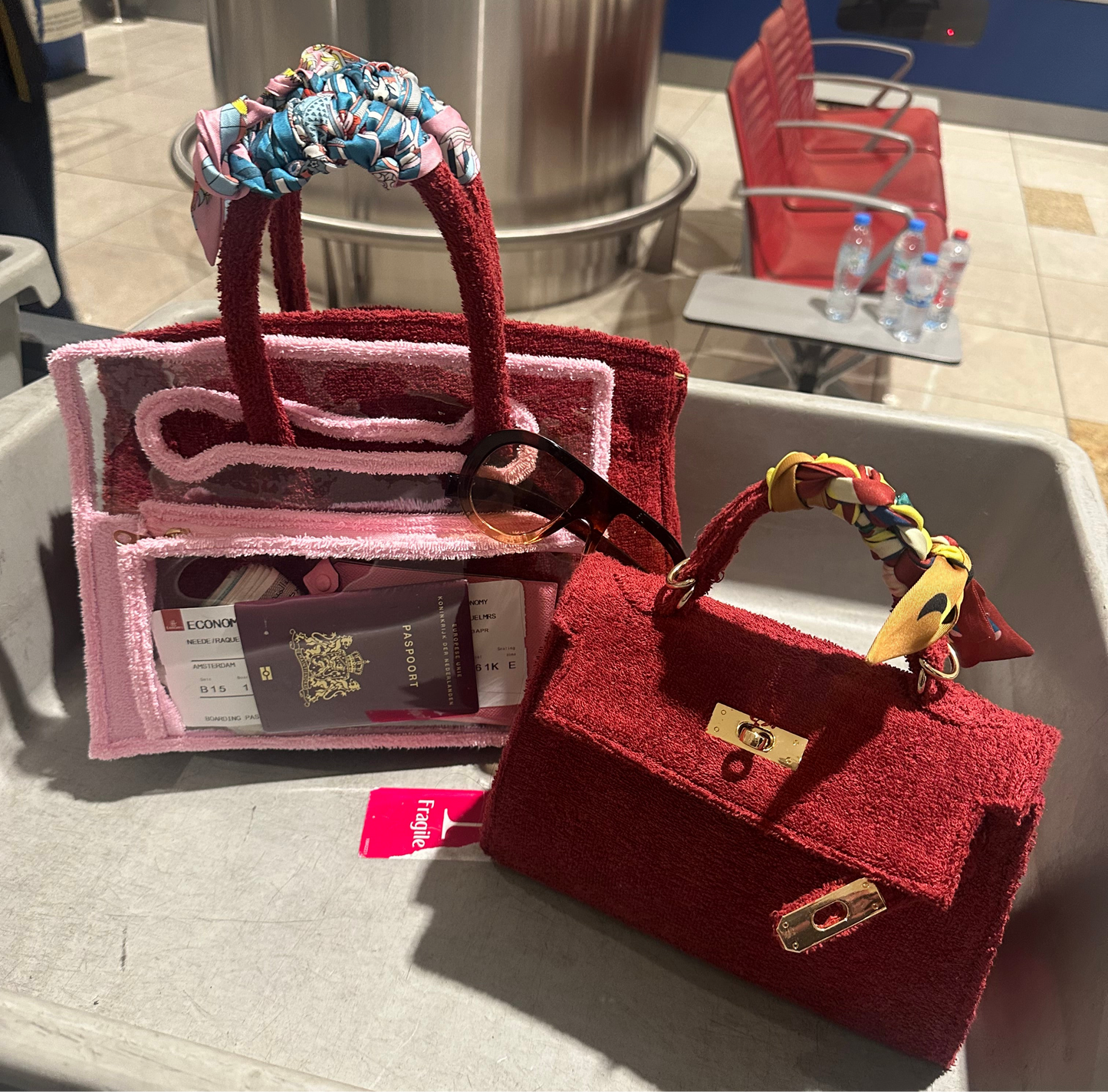 Terry travel pouch