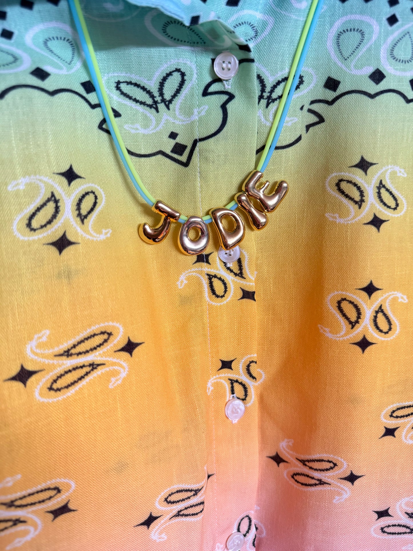 ‘Word couture’ necklace