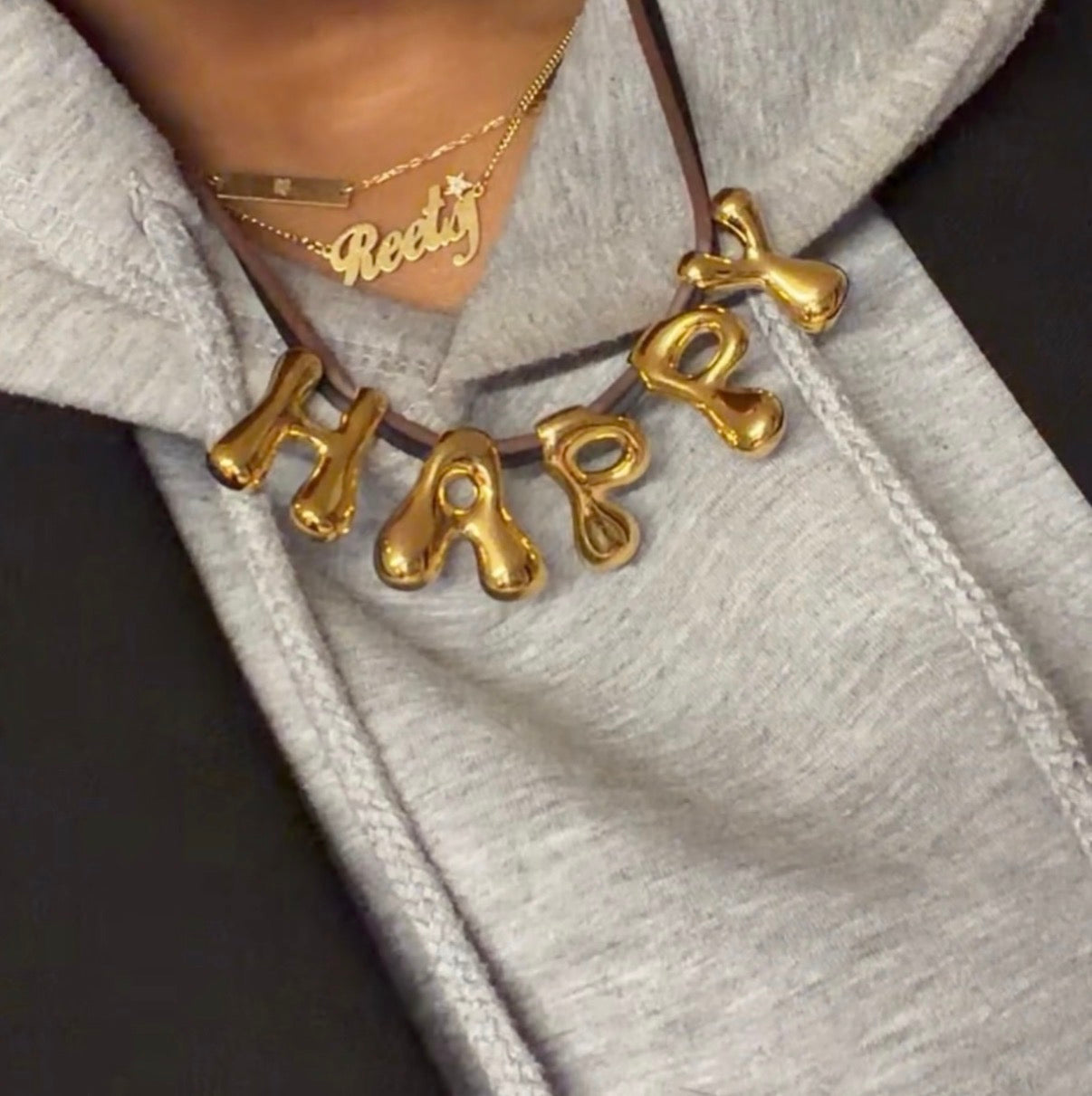 ‘Word couture’ necklace