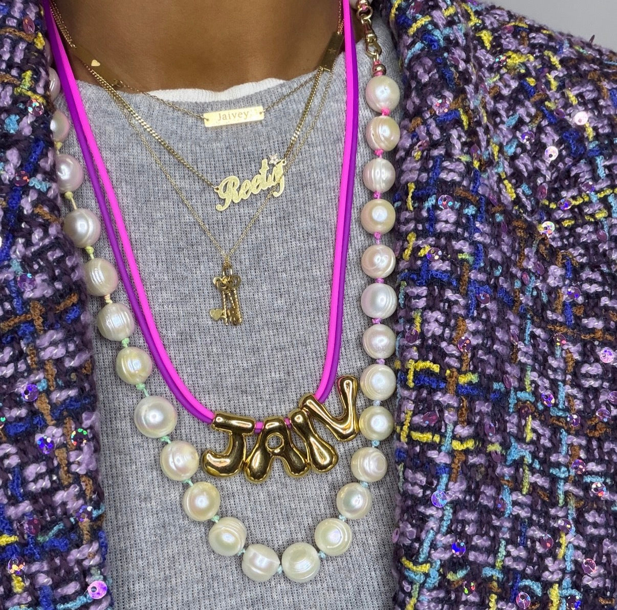 ‘Word couture’ necklace