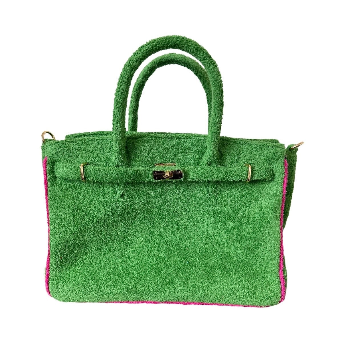 Terry bag Green/Fuchsia
