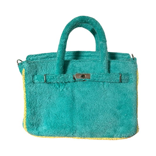 Terry bag Aqua/Yellow