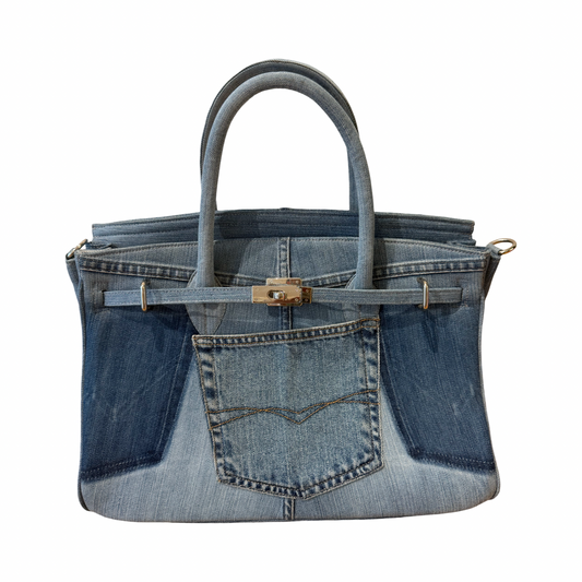 Denim repurposed bag 40